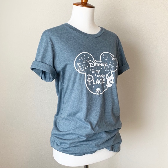 Bella Canvas Tops - Disney is My Happy Place Tee - Size Small Unisex